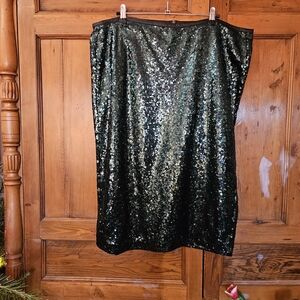 Dorothy Perkins Green Sequin Pencil Skirt